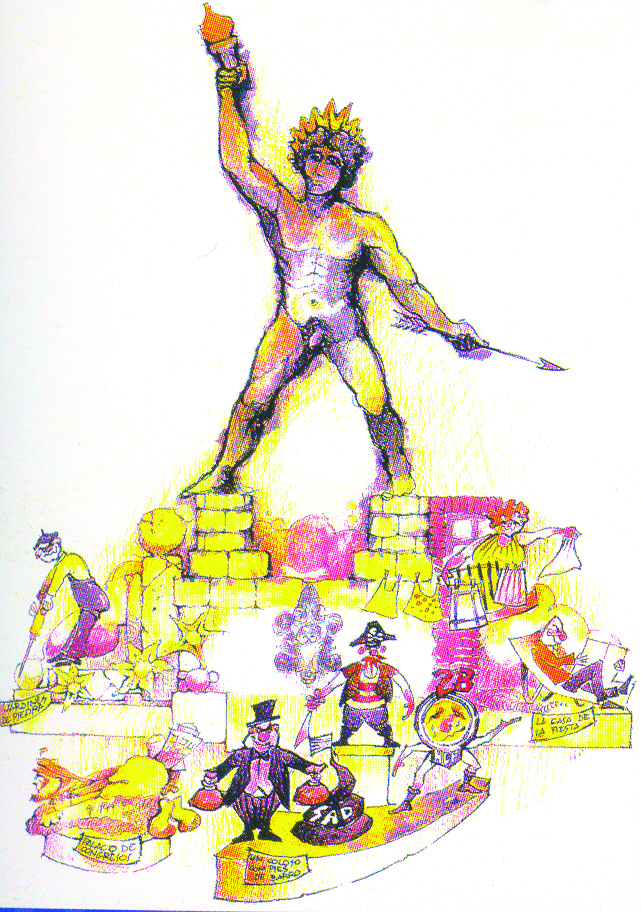 Boceto Hoguera explanada 1999