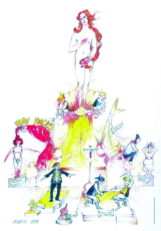 Boceto Hoguera explanada 1998