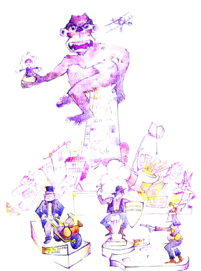 Boceto Hoguera explanada 1997