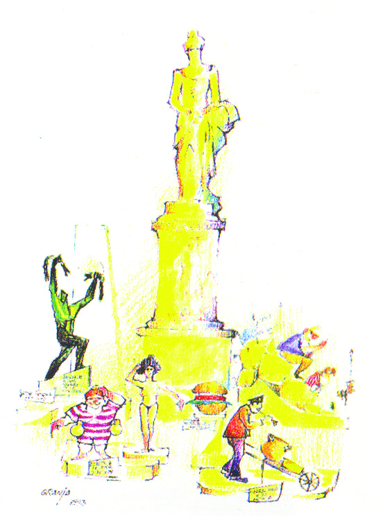 Boceto Hoguera explanada 1994