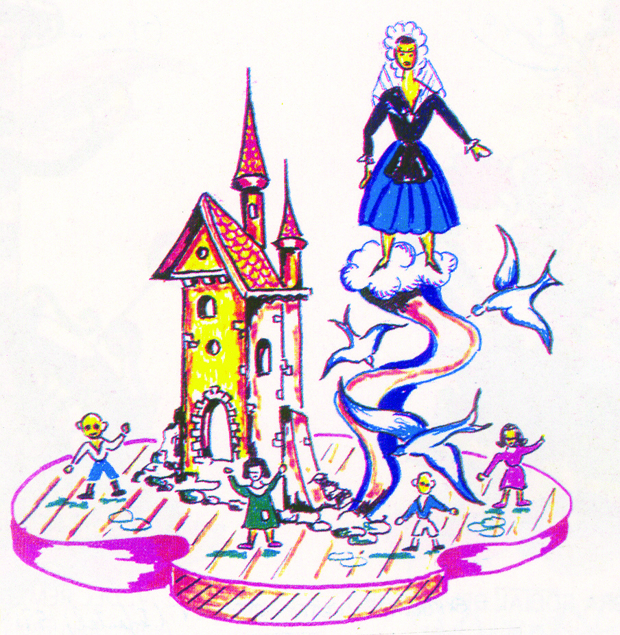 Boceto infantil Hoguera explanada 1991