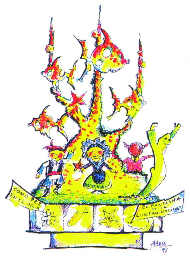 Boceto hoguera infantil explanada 1997