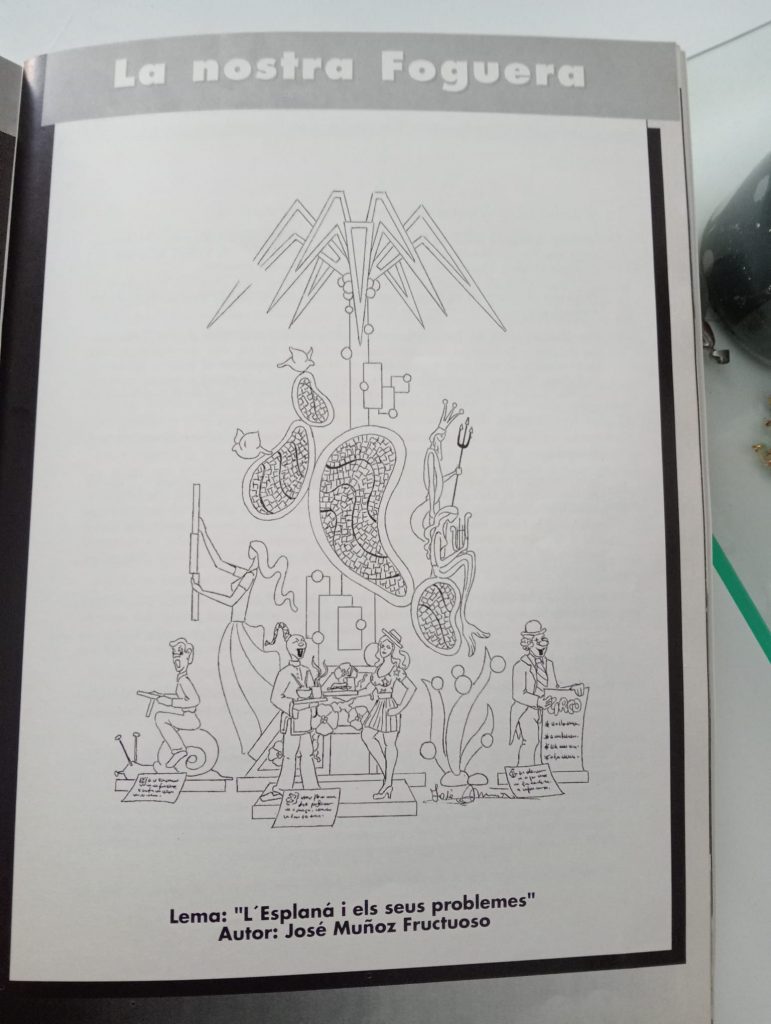 Boceto Hoguera explanada 1989