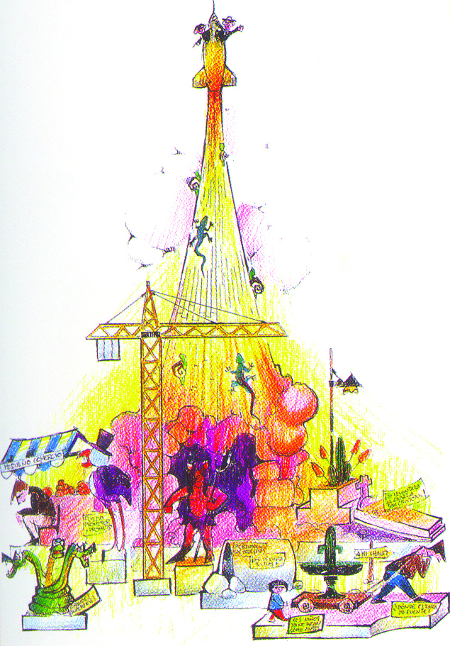 Boceto Hoguera explanada 2000