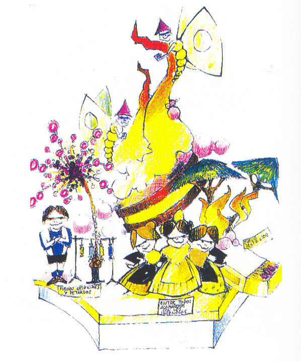 Boceto Hoguera infantil Explanada 1995